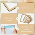 thumbnail image 4 of 6 Sizes Poplar Wood Weaving Loom Kit Square DIY Weaving Loom DIY Weaving Art Tapestry Loom for Hanging Decor Woven Tapestry Knitted Crafts Making 4.5mm Thick Mixed Color, 4 of 9