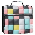 thumbnail image 5 of FORMRS Zipper Binder with Shoulder Strap 2-inch Ring 500 Sheet Capacity File Bag, Gray Checkered Pattern, 5 of 5