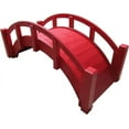 thumbnail image 5 of SamsGazebos Miniature Japanese Plywood Garden Bridge, 25-Inch, Red, 5 of 7