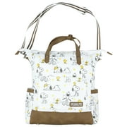Peanuts Backpack Snoopy and Woodstock Convertible Totepack with Carrying Handles and Shoulder Strap
