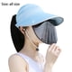 thumbnail image 2 of Sombrero para el sol plegable de ala ancha con cremallera, gorra para el cuello con bloqueo UV, sombrero para el sol de playa para verano al aire libre, 2 of 5