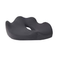 thumbnail image 4 of Cojín de espuma viscoelástica para silla, cómodo cojín ergonómico para asiento de coxis, almohada para sentarse en forma de donut para viajes, hogar, negro, 4 of 8