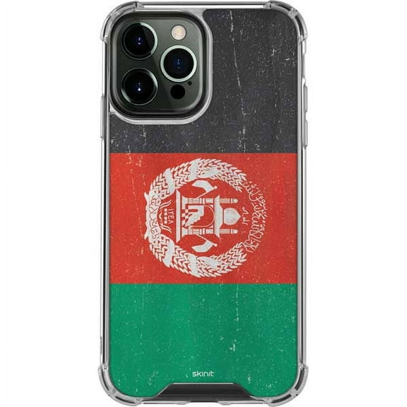 Skinit Countries of the World Afghanistan Flag Distressed iPhone 13 Pro Max Clear Case