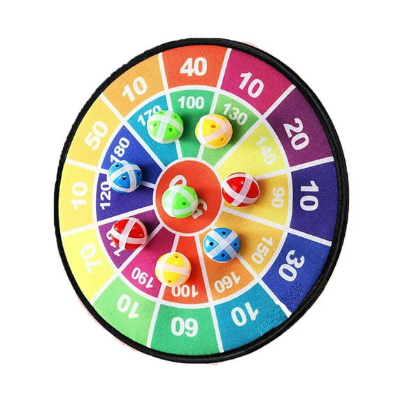 Kids Board Game - Interactive Dartboard Set with Hook-and-Loop Balls, for Indoor, Outdoor, Family Party, 3  Year Olds