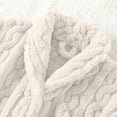 thumbnail image 4 of YOPTOP BLVB Women‘s Plush Long Robe Soft Bathrobe Button Up Housecoat Fuzzy Fleece Warm Winter Robe Sleepwear with Pockets,L,White, 4 of 7