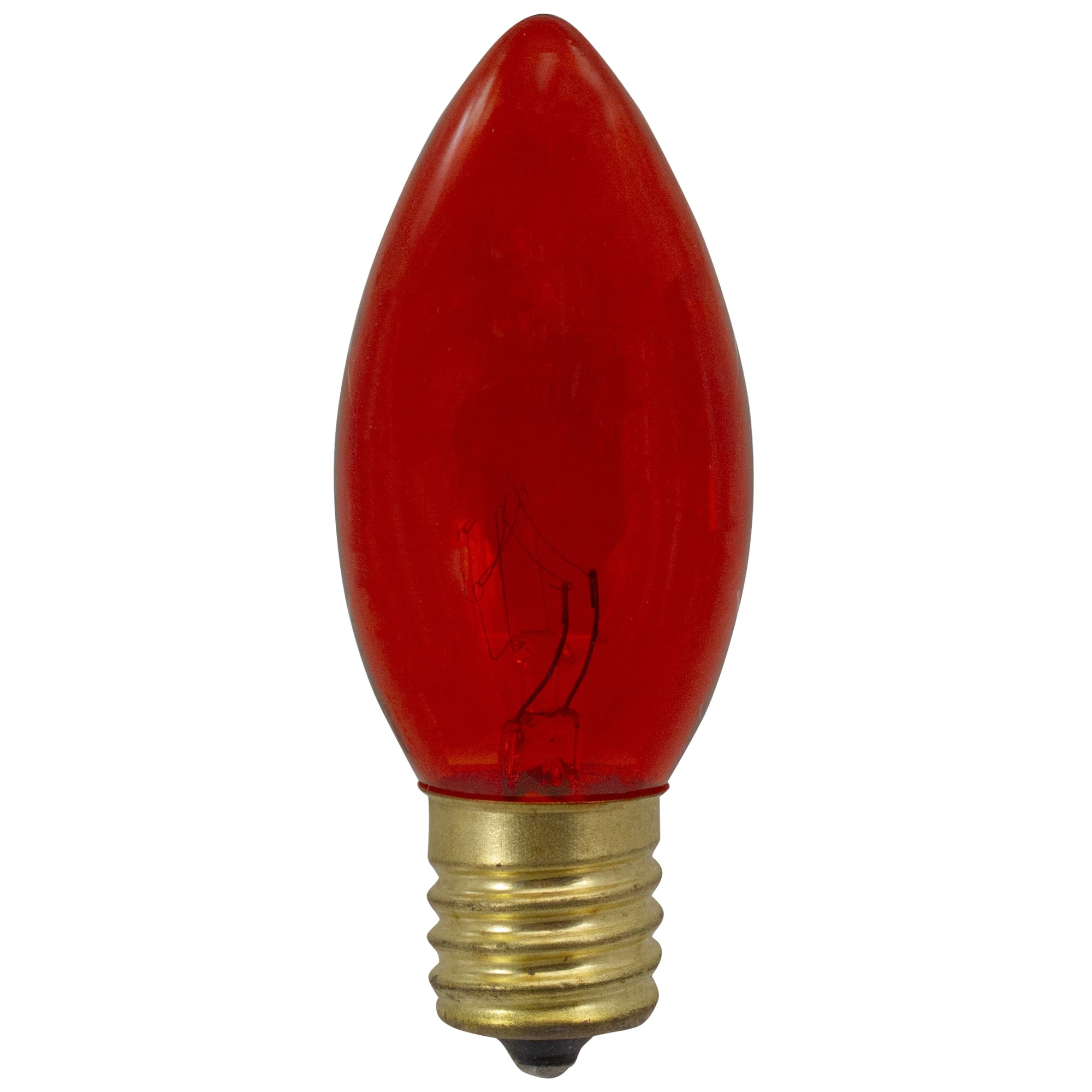 Set of 4 Orange C9 Transparent Christmas Replacement Bulbs - 3"