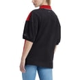 thumbnail image 2 of Women's Tommy Jeans Red Chicago Bulls Taya Puff Sleeve Pique Polo Shirt, 2 of 4
