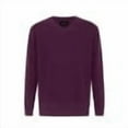 thumbnail image 3 of Krumba Mens Big Tall Sweater Cotton Oversized Long Sleeve Kintted Light Causal Plus Pullovers Purple 3XL, 3 of 11