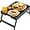 Black, variant on Bamboo Bed Tray Table, Large Breakfast - 21.7x14 Inch with Folding Legs, Multipurpose Serving Use As Portable Laptop Tray, Snack Platter for Working, Eating, Reading by