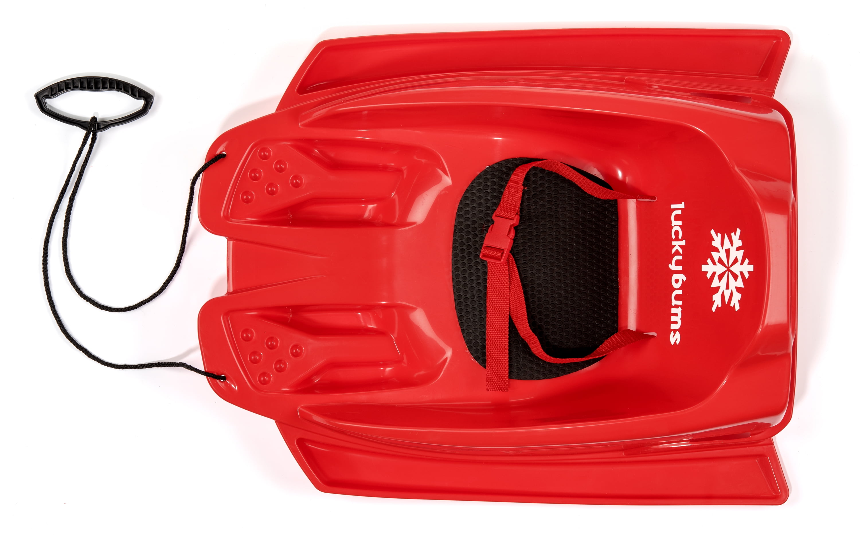 Lucky Bums Toddler Kids Youth Mini Pull Sled with Pull Rope, Red