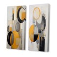 thumbnail image 3 of Designart "Retro Possibility Circular Energy II" Modern Geometric Wall Art Set Of 2 - Modern Yellow Canvas Set For Living Room Decor, 3 of 6