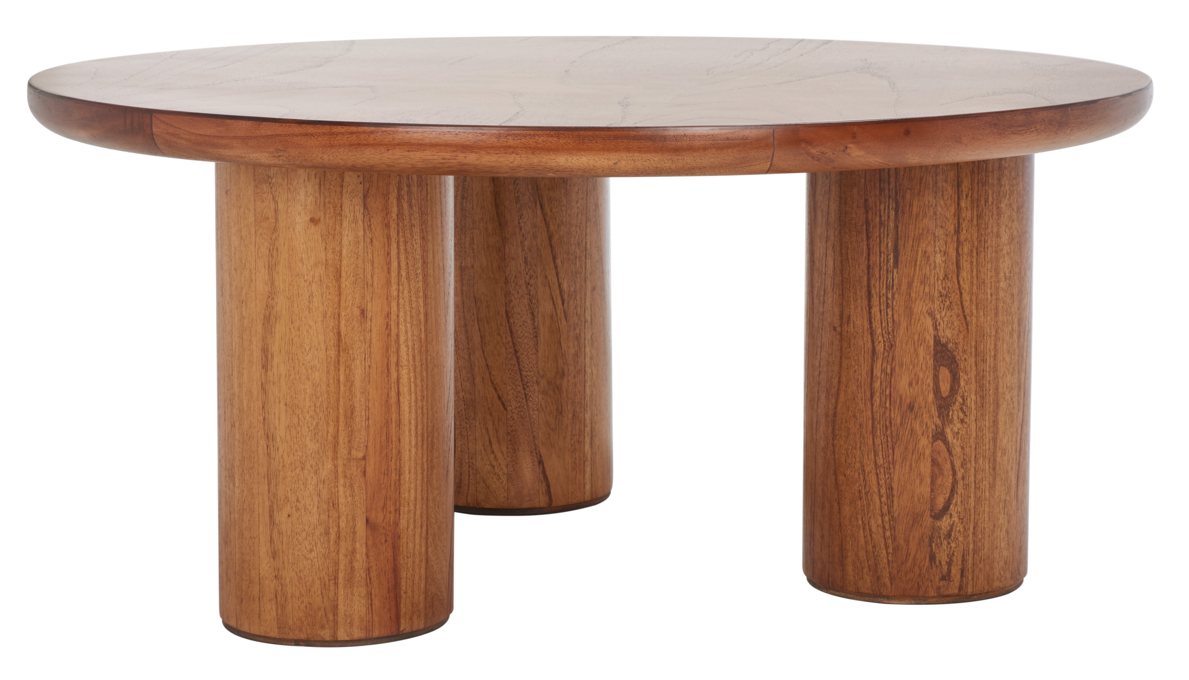 SAFAVIEH Mork Modern Style Natural Round Wood Coffee Table (40 in. W x 40 in. D x 18 in. H)