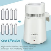 ROVSUN【Upgraded】1.6 Gallon/6L Countertop Home Water Distiller with Flame-retardant Material, BPA-Free Container & Stainless Steel Interior, Distilled Water Maker Purifier