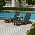 thumbnail image 2 of WestinTrends Malibu 3 Pieces Chaise Lounge Set with Side Table, All Weather Poly Lumber Outdoor Lounge Chairs Set of 2 and End Table, Gray, 2 of 9