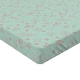 thumbnail image 2 of Ambesonne Botany Fitted Sheet 2 Pcs Set, Nature Meadow Herbs Leaves, Twin XL, Coral and Mint Green, 2 of 3