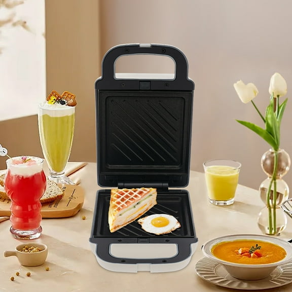 Electric Sandwich Maker, Portable 600W Breakfast Machine for Quick Meals