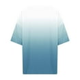 thumbnail image 4 of Jjayotai Womens Short Sleeve T-Shirts, V Neck Buttons Tops, Basic Tee, Solid Color Gradient Blouse, Loose Fit Pullover Summer Shirts 2025, Blouses for Women Casual Multicolor^13 XL, 4 of 5