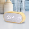 thumbnail image 4 of Reloj despertador electrónico de gran número, función de repetición para dormitorio Reloj de mesa con pantalla LED grande, reloj digital de control de Blanco Macarena Despertador, 4 of 8