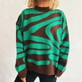 thumbnail image 4 of Itsame Loose Sweater for Womens Long Sleeve Pullover Sweaters Crew Neck Sweatertop Green Size M, 4 of 5