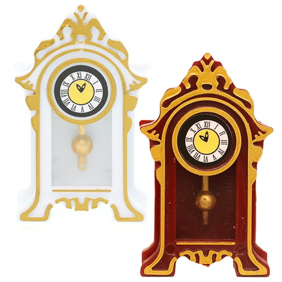 ifundom small table clock Mini Pendulum Clock Resin Decorative Home Adornment Home Decoration 2pcs