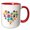Red/White, variant on 3drose, Snail Heart I Love Snails, 11oz Two-tone Yellow Mug