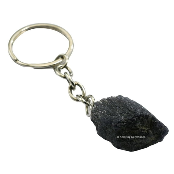 Iolite Crystal Car Key Holder, Raw Crystal Keychain