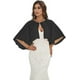 thumbnail image 4 of BRILLAR Elegantes chales tipo capa de gasa para mujer, perfectos para vestidos de noche y bodas, 4 of 5