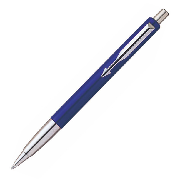 Parker Vector Retractable Ballpoint Pen Blue Chrome Trim CT