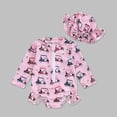 thumbnail image 5 of FYDUU Girls One Piece Swimsuit Baby Girl Long Sleeve Rash Guard Swimsuits Cartoon Print Swimwear Sun Protection Bathing Suit And Swim Cap 6-12 Months, 5 of 6