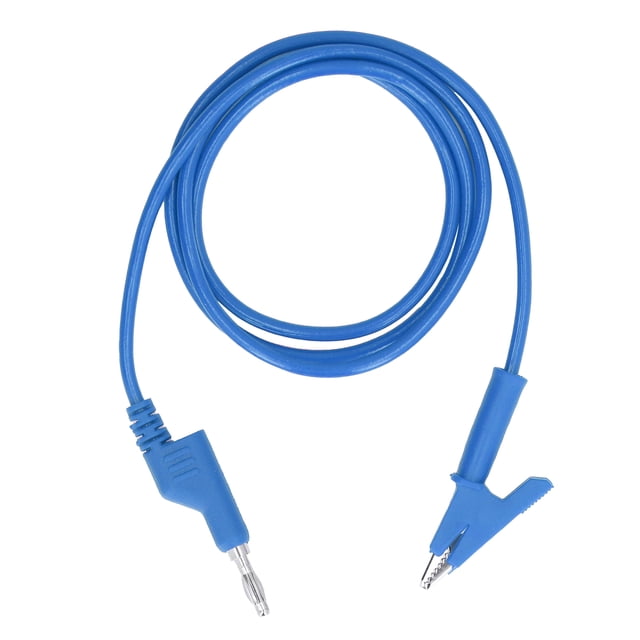 Clip Test Leads, Injection Molding Safe Test Flexible Brass Cable Electrical For Car Battery Blue