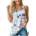 thumbnail image 3 of Tank Tops for Women Sleeveless Vest Patriotic Stripes Star American Flag Print Tank Camis Top, 3 of 4