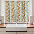 thumbnail image 2 of Ambesonne Phoenix Kitchen Curtains, Bird Feathers Illustration, 55"x45", Vermilion Pale Blue, 2 of 3
