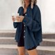 thumbnail image 1 of ICHUANYI Clearance Women's Fashion Color Cardigan Outwear Suit Coat Long Sleeve Coat(Blue, L) ICHUANYI WER2023081205438, 1 of 6