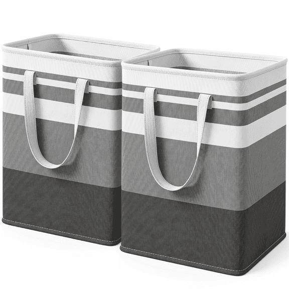 Brotasdro 2 Pack 75L Large Laundry Basket, Collapsible Waterproof Hamper for Laundry Room, Bedroom & Dorm, Gray