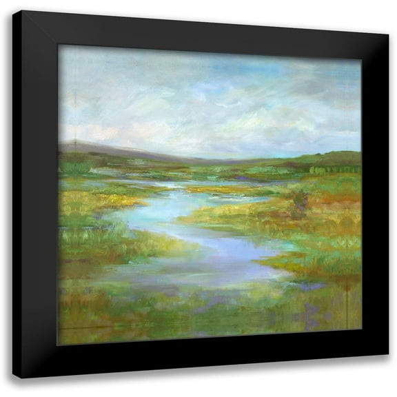 Finch, Sheila 12x12 Black Modern Framed Museum Art Print Titled - Marsh Sanctuary