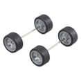 thumbnail image 1 of For RC Cars 4PCS 10.5mm Plastic Rubber Tires Wheels and 2 Axles Set 18.6mm Wheelbase, 1 of 8