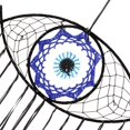 thumbnail image 3 of 2 pc Iron Woven Web/Net with Feather Pendant Decorations with Wood and Plastic Beads Covered with Lint and Cotton Cord Evil Eye Black 675mm, 3 of 4