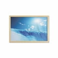 thumbnail image 1 of Waterfall Wall Art with Frame, Niagara Falls and Clear Sky Landscape Image Majestic River Nature Theme Print, Printed Fabric Poster for Bathroom Living Room, 35" x 23", Blue, by Ambesonne, 1 of 2