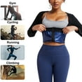 thumbnail image 7 of ANYFIT WEAR Sweat Sauna Suit for Women Waist Trainer Long Sleeve Shirt Body Shaper Top with Zipper, 7 of 7