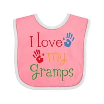 Inktastic I Love My Gramps Cute Grandkids Boys or Girls Baby Bib