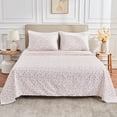 thumbnail image 2 of PC Deep Pocket Queen Sheet Set Fit Breathable Microfiber Soft Queen Size Sheet Set Hotel Style Bed Sheet Set for Women Men Flower, 2 of 9