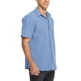 thumbnail image 5 of ONLYSHE Short Sleeve Dress Shirts for Men Stretch Casual Hawaiian Beach Shirts Party Button Down Shirt, 5 of 8