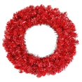 thumbnail image 1 of Vickerman Couronne de Noël Artificielle Rouge 30 Pouces avec 70 Lumières LED Rouges, 1 of 1