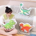 thumbnail image 5 of Peluche de dinosaurio para niños, almohada de peluche con estampado 3D de dragón, cojín de dibujos animados, decoración del hogar, 5 of 5