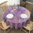 thumbnail image 3 of Purple Marble Abstract Round Table Cloth,Wrinkle Resistant Table Cover with Polyester,Waterproof Reusable Round Table Clothes for Easter Birthday Picnic Wedding (Round,60x60inch), 3 of 6