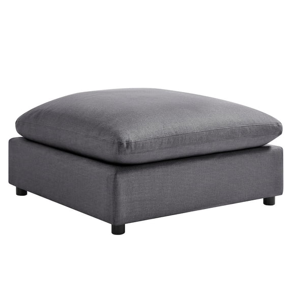 Comfort Pointe Casella Charcoal Fabric Extra Large 40 in. Square Ottoman