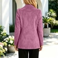 thumbnail image 6 of Warop Faux Suede Blazer for Women Open Front Lapel Long Sleeve Jacket Casual Office Wear Fall Suits with Pockets, 6 of 6
