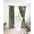 thumbnail image 3 of Sage Green Coastal Blackout Curtains for Bedroom/Living Room, Thermal Insulated Kitchen Curtains, Starfish Coral Summer Beach Ocean Grommet Darkening Window Treatment Drapes 52"x72"x2, 3 of 8