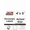 "JAM Paper Shipping Address Labels, Extra Large, 4"" x 5"", White, 4 Labels per Page/120 Labels Total"