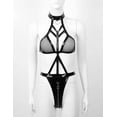 thumbnail image 4 of Conjunto de lencería de mujer, Body sexy, Conjunto de lencería sexy, Ropa interior de charol transparente, Traje de cosplay Babydoll Teddy, Babydoll de una pieza JAMW Sencillez, 4 of 5